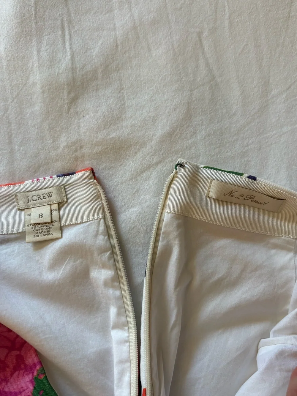 J Crew floral No. 2 pencil skirt / size 8